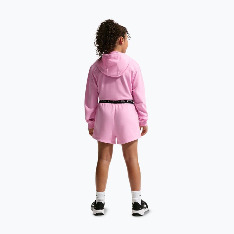 Pantaloncini bambini Nike Pro Fleece pink rise/pink rise/black/white 3