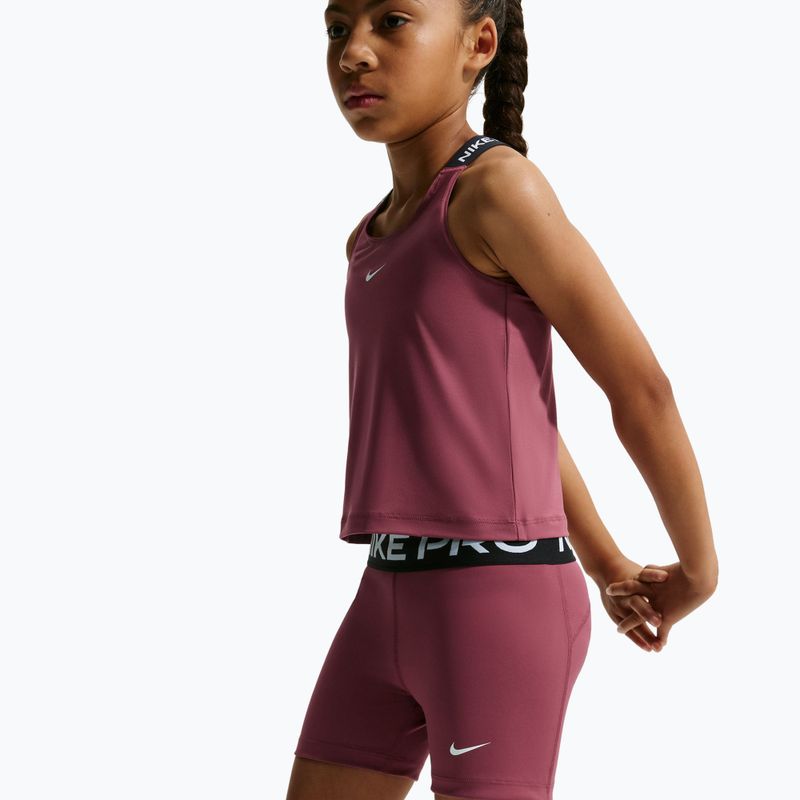 Pantaloncini bambini Nike Pro pink smoke/white 4