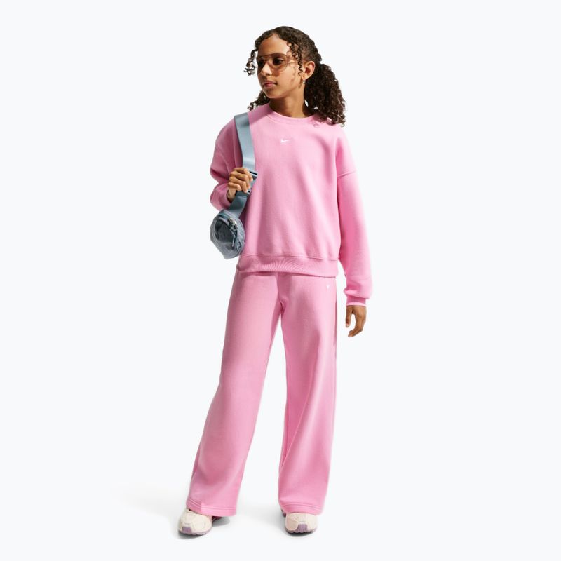 Felpa bambini Nike Sportswear Studio pink rise/white 2