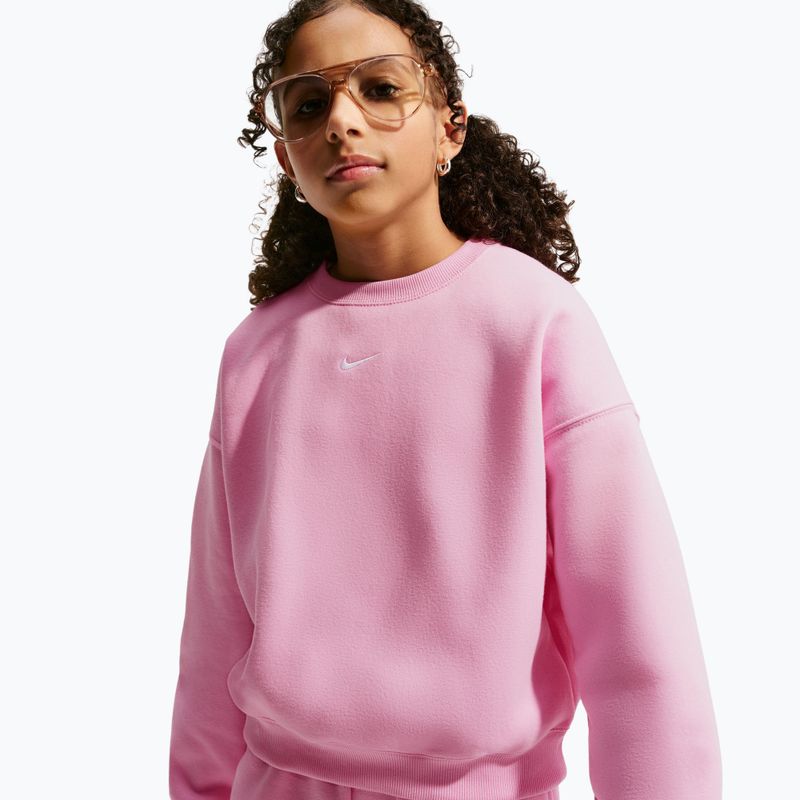 Felpa bambini Nike Sportswear Studio pink rise/white 4