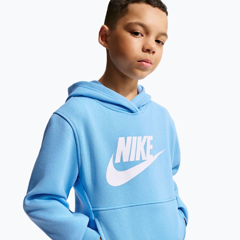 Felpa bambini Nike Sportswear Club Fleece football blue/white 2