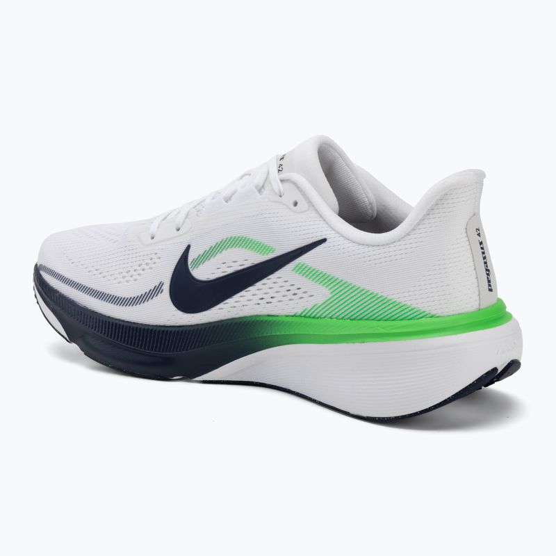 Scarpe da corsa uomo Nike Pegasus 42 white/green spark/midnight navy 3