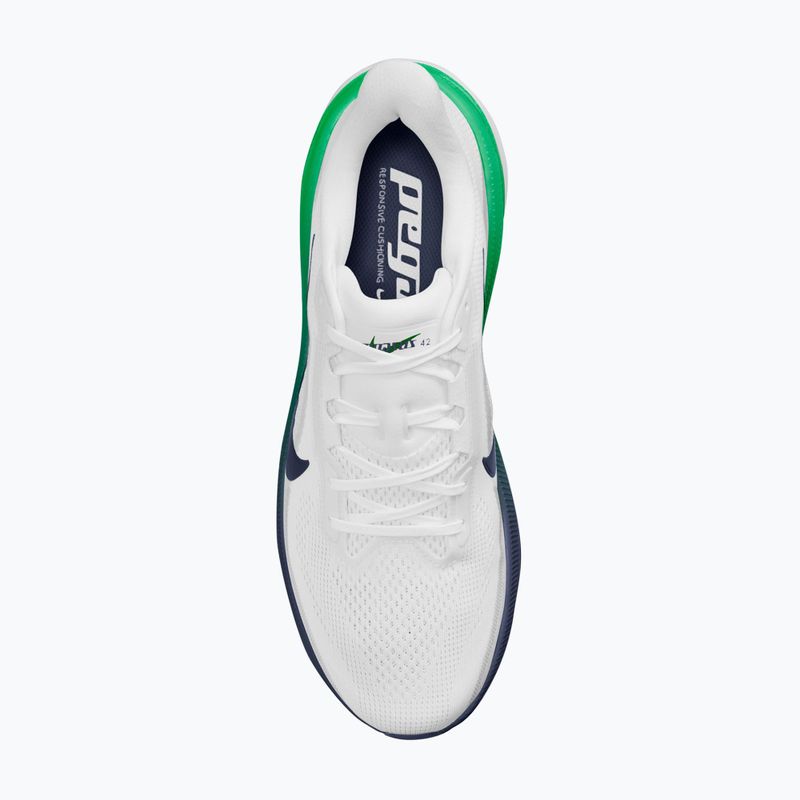 Scarpe da corsa uomo Nike Pegasus 42 white/green spark/midnight navy 4