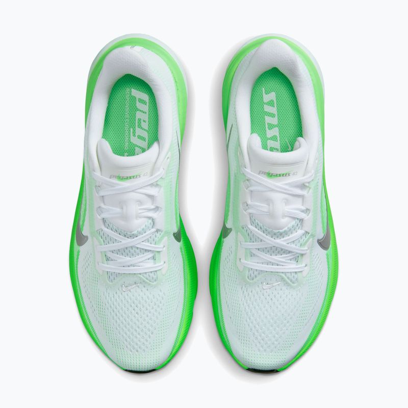 Scarpe da corsa donna Nike Pegasus 42 white/green strike/metallic silver 5