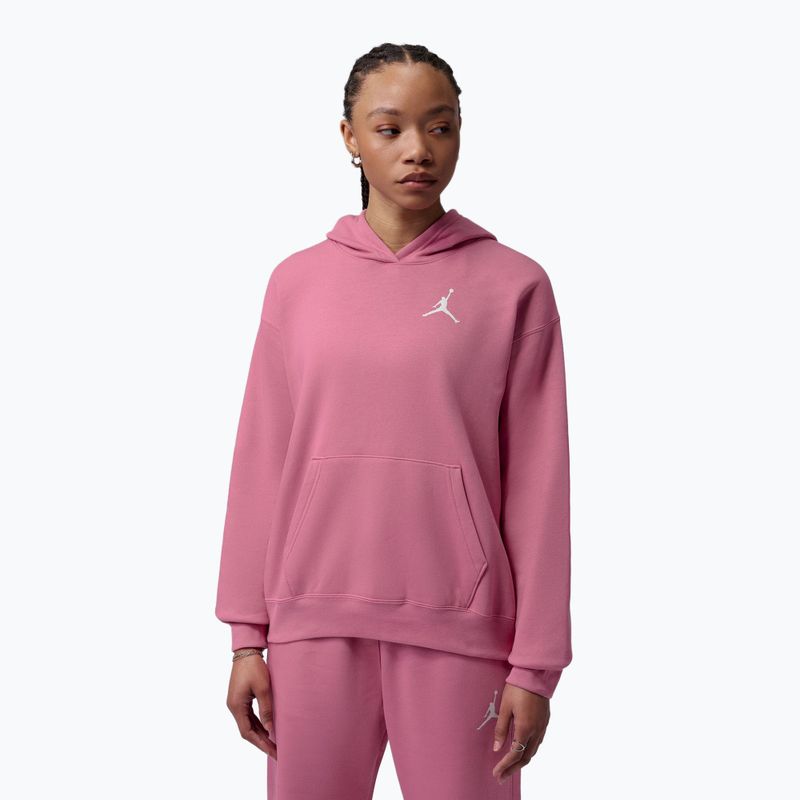 Felpa donna Jordan Fleece Hoodie desert berry/white