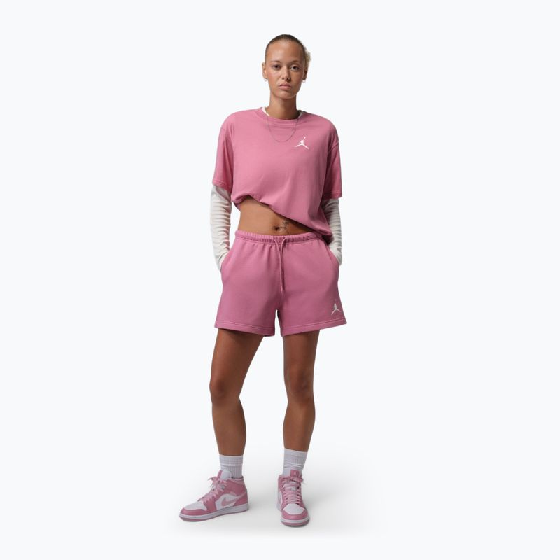 Pantaloncini da donna Jordan Fleece desert berry/white 2