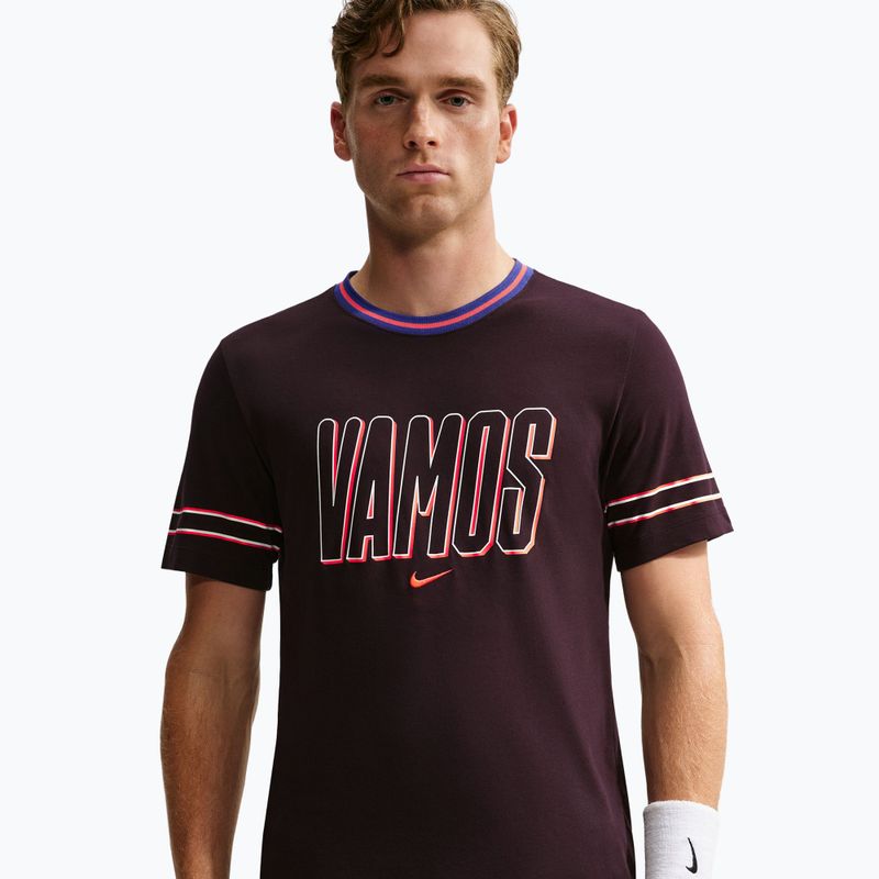 T-shirt da uomo Nike Court Dri-FIT Cotton burgundy ash 4