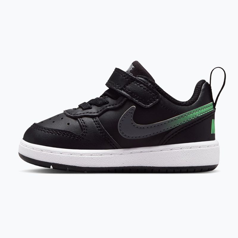 Scarpe per bambini Nike Court Borough Low black/smoke grey/white/illusion green 2