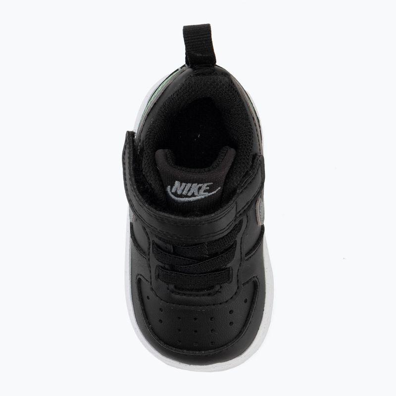 Scarpe per bambini Nike Court Borough Low black/smoke grey/white/illusion green 5