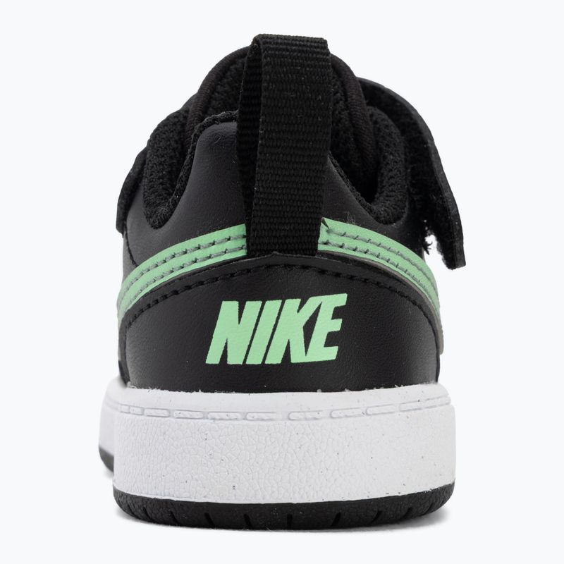 Scarpe per bambini Nike Court Borough Low black/smoke grey/white/illusion green 6