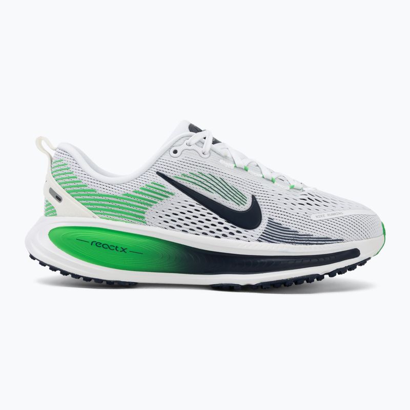 Scarpe da corsa Nike Vomero 18 bianco/verde brillante/blu notte 2
