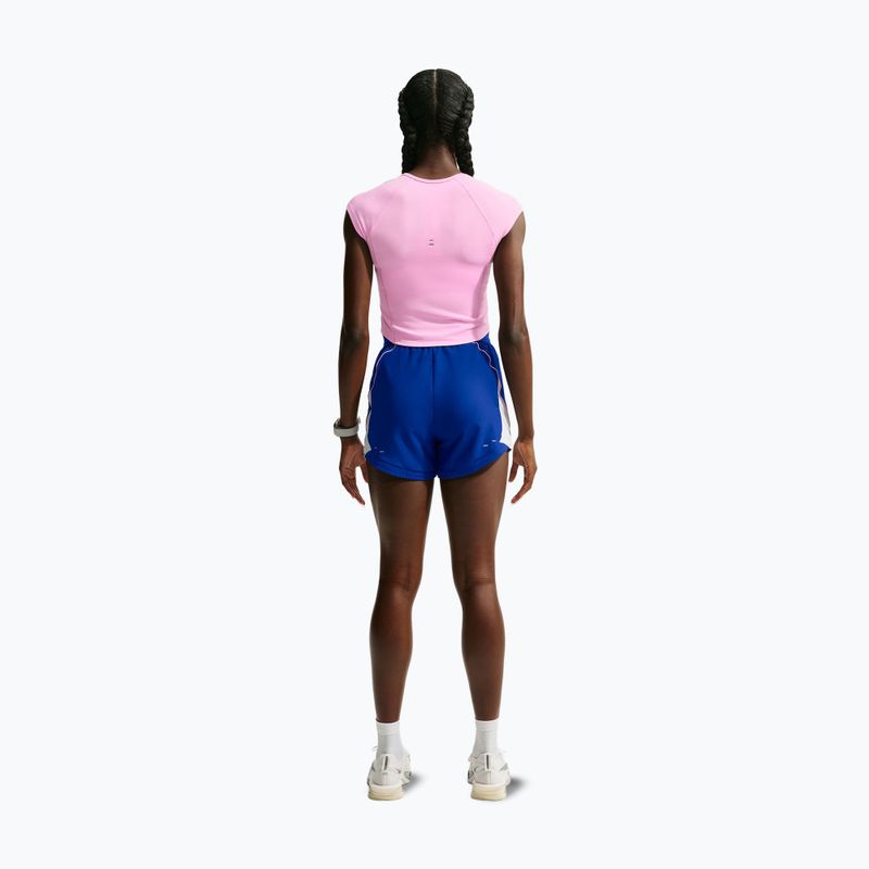 Pantaloncini da corsa da donna Nike Tempo Dri-Fit Unlined old royal/football grey/pink rise 3