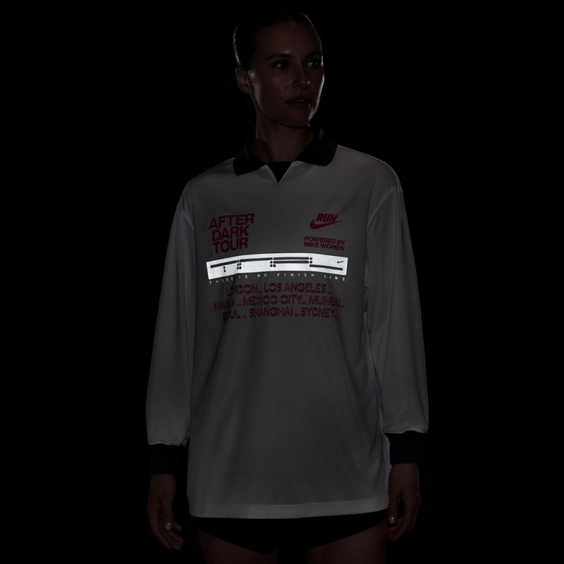 Longsleeve da running donna Nike After Dark Tour white/anthracite 4