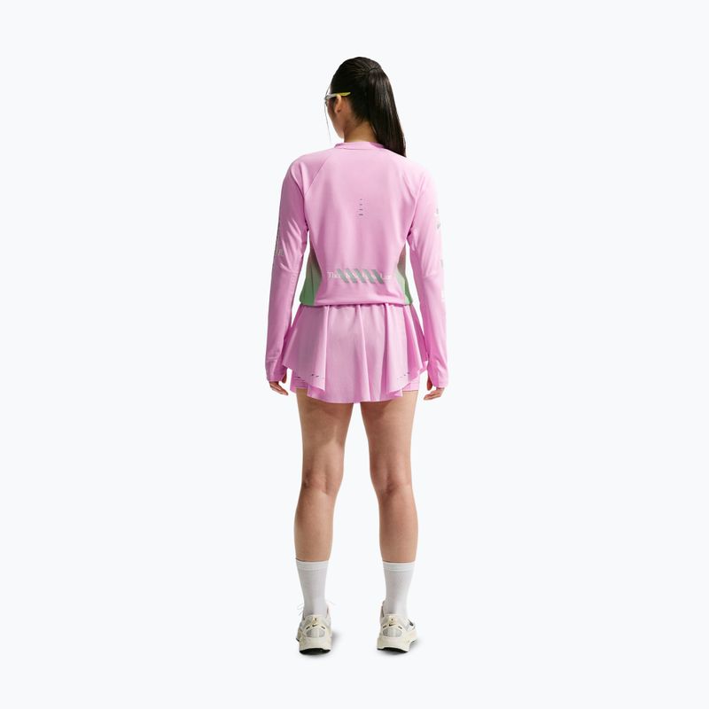 Longsleeve da running donna Nike Swift Jersey Top pink rise/illusion green 3