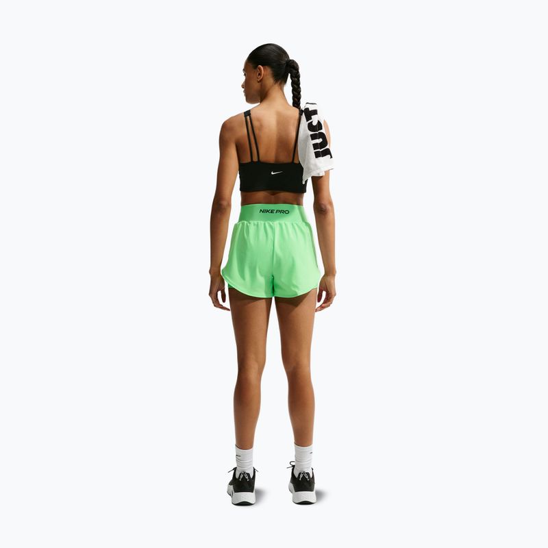Pantaloncini da allenamento da donna Nike Pro Sculpt illusion green/black 3