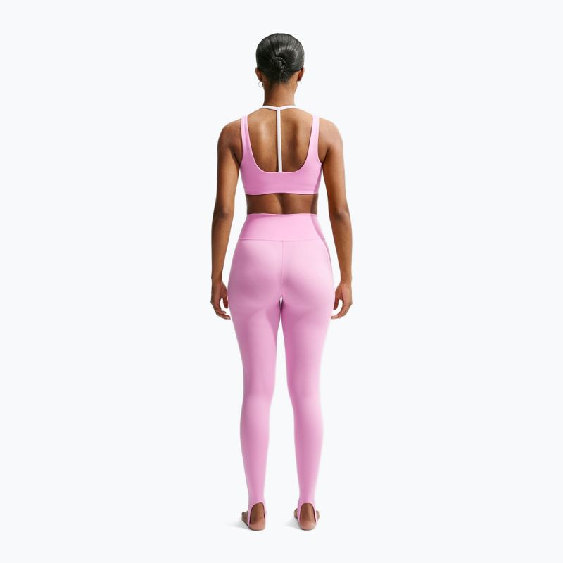Leggings da allenamento donna Nike One pink rise/white 3