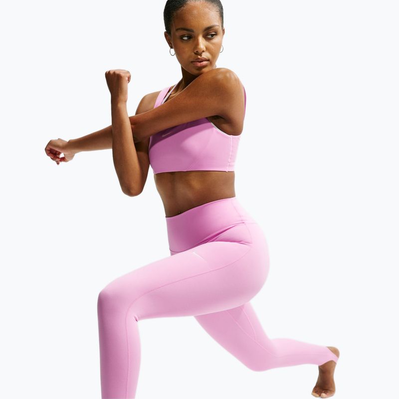 Leggings da allenamento donna Nike One pink rise/white 8