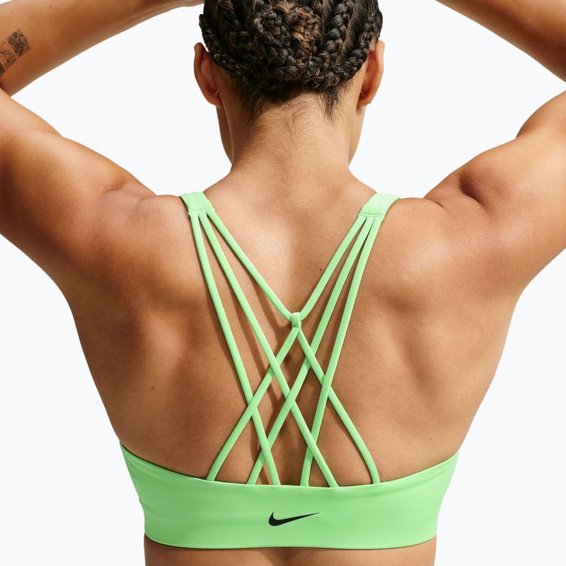 Reggiseno sportivo Nike Indy Strappy illusion green/black 3