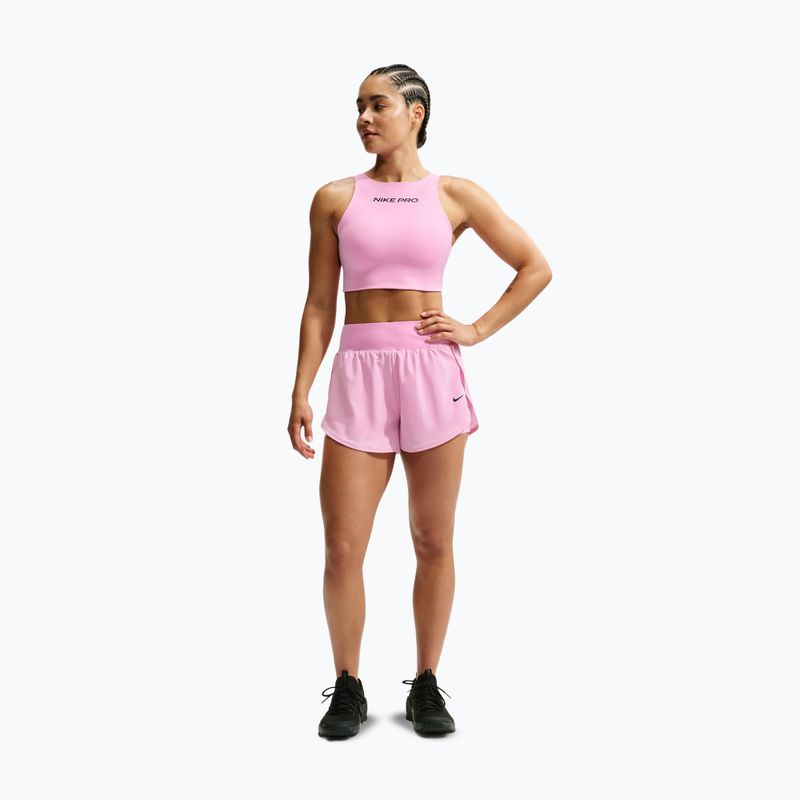 Pantaloncini da allenamento da donna Nike Pro Sculpt pink rise/black 2