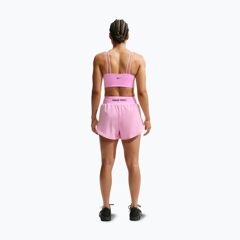 Pantaloncini da allenamento da donna Nike Pro Sculpt pink rise/black 3