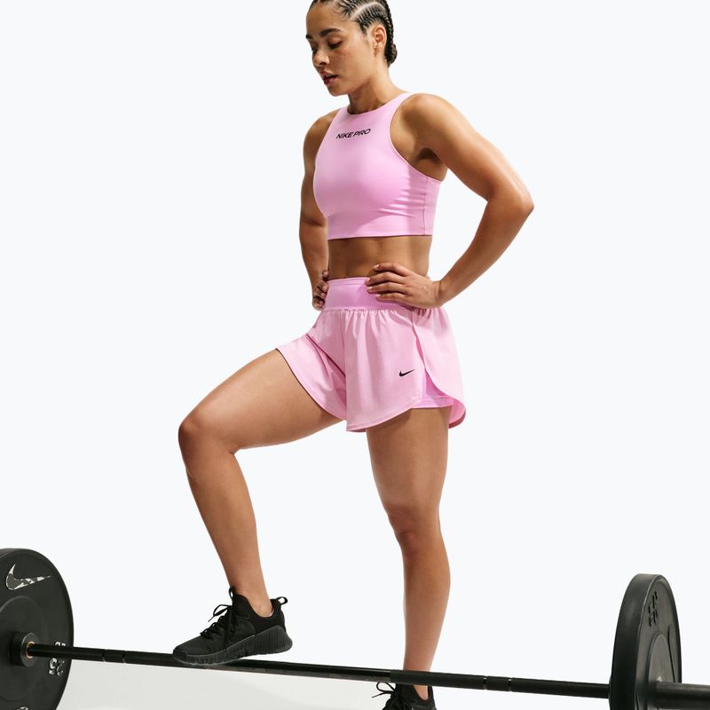 Pantaloncini da allenamento da donna Nike Pro Sculpt pink rise/black 6