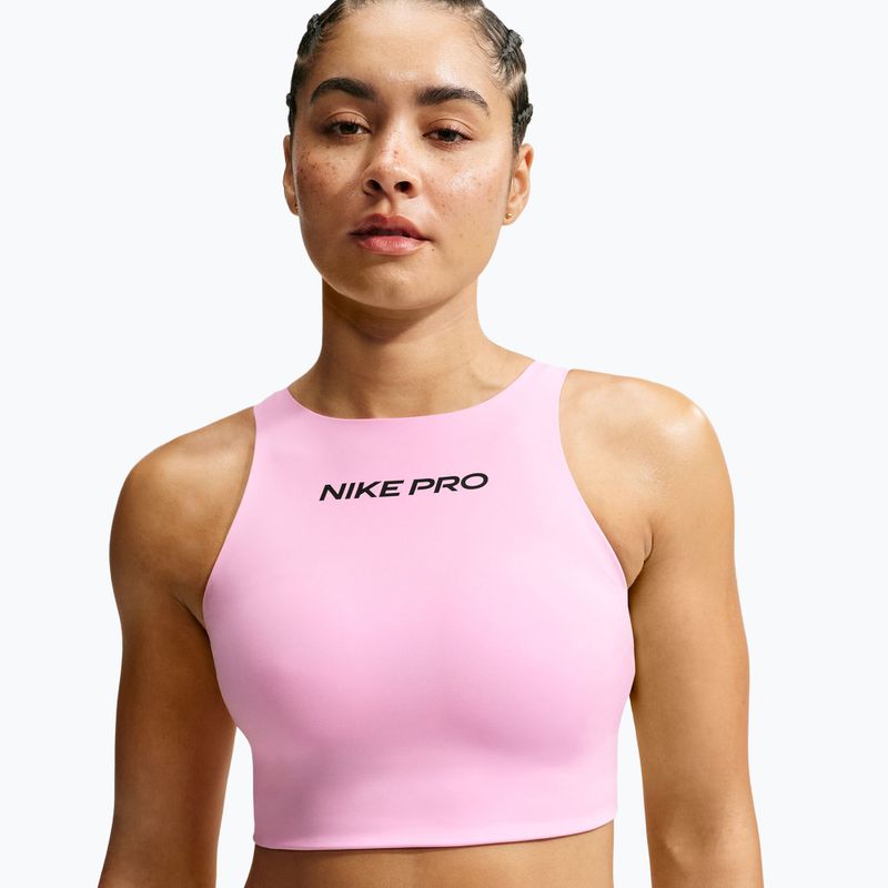 Reggiseno sportivo Nike Pro Sculpt pink rise/black