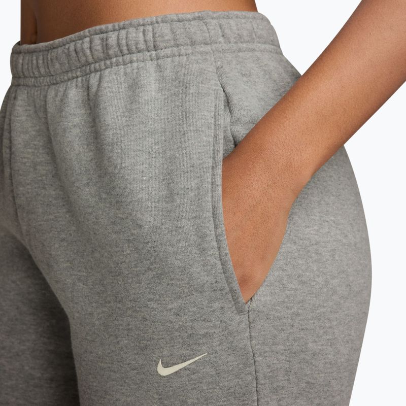 Pantaloni da donna Nike Studio Fleece dark grey heather/sail 3