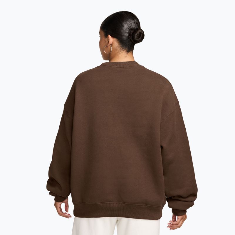 Felpa donna Nike Studio Fleece Medium Weight cacao wow/sail 2
