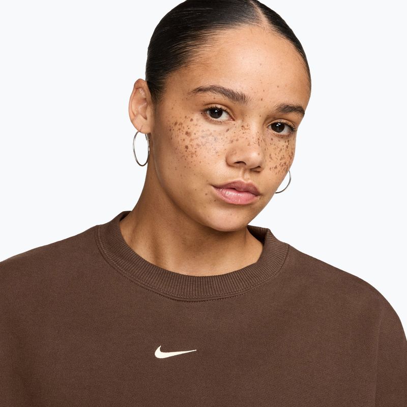 Felpa donna Nike Studio Fleece Medium Weight cacao wow/sail 3