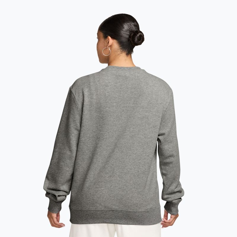 Felpa donna Nike Studio Fleece Lightweight dark grey heather/sail 2