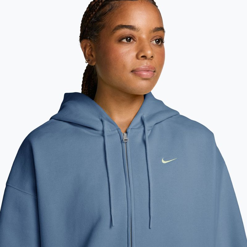 Felpa donna Nike Studio Fleece Medium Weight Oversized Full Zip work blue/sail 3
