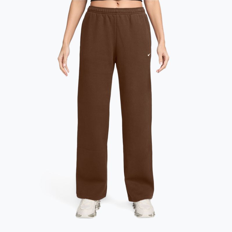 Pantaloni da donna Nike Studio Fleece cacao wow/sail