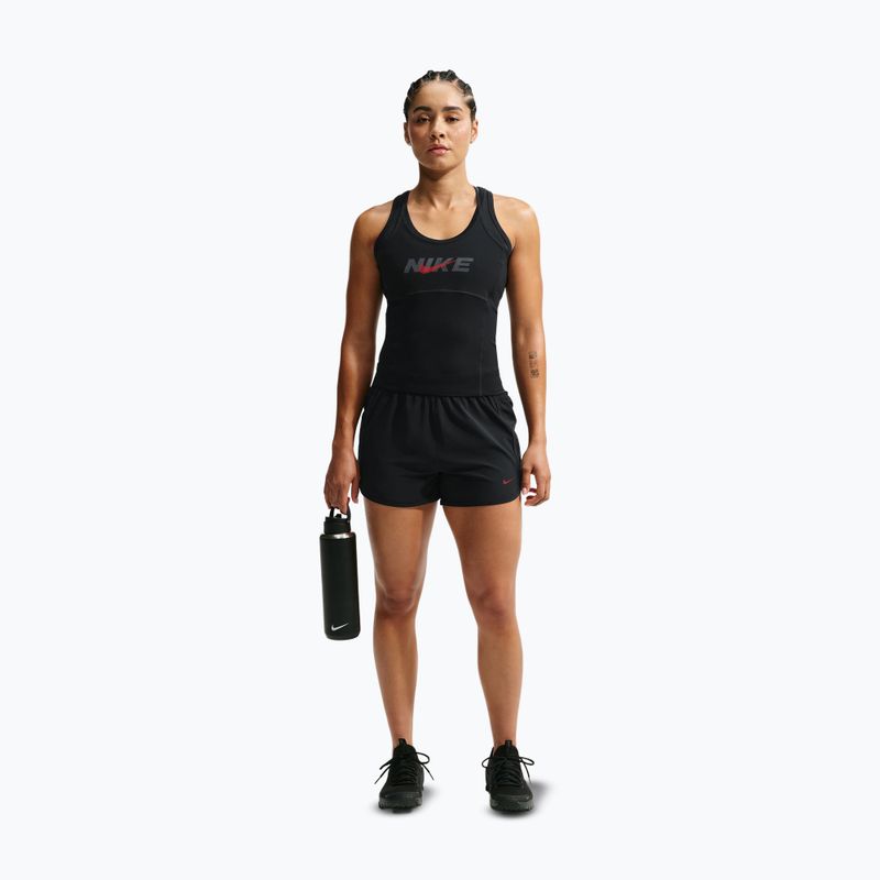Pantaloncini da allenamento da donna Nike One black/black/university red 2