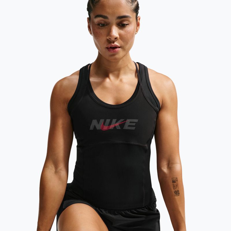 Maglia da allenamento donna Nike One black/black/university red/white 3