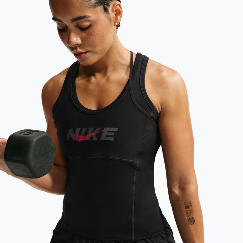 Maglia da allenamento donna Nike One black/black/university red/white 5
