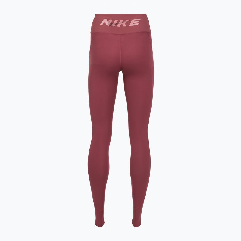 Leggings da donna Nike One pink smoke/pink smoke/pink rise/white 8