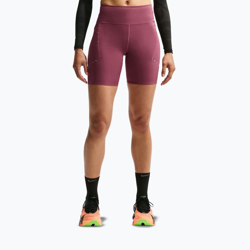 Pantaloncini da corsa da donna Nike Swift pink smoke