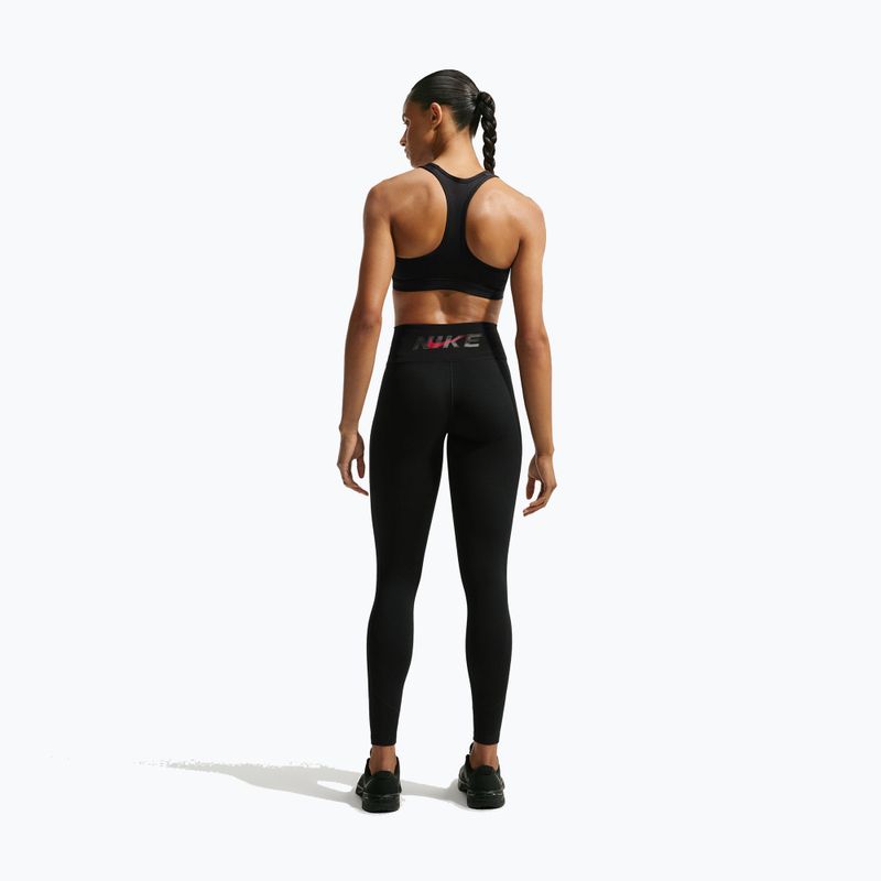 Leggings da donna Nike One black/black/university red/white 3