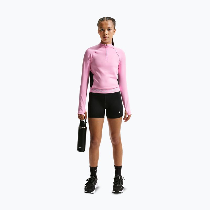 Pantaloncini bambini Nike Pro black/pink rise/white 2