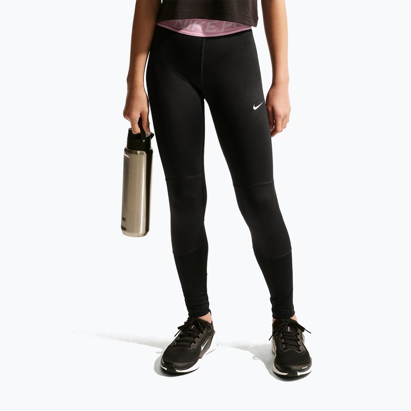 Leggings per bambini Nike Pro Dri-FIT black/pink rise/white 7