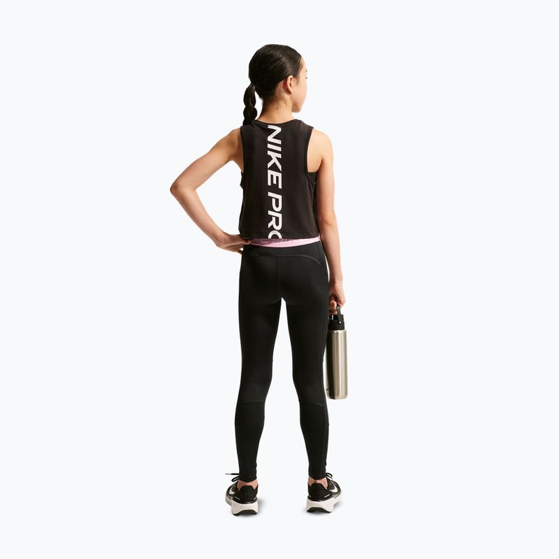 Leggings per bambini Nike Pro Dri-FIT black/pink rise/white 3