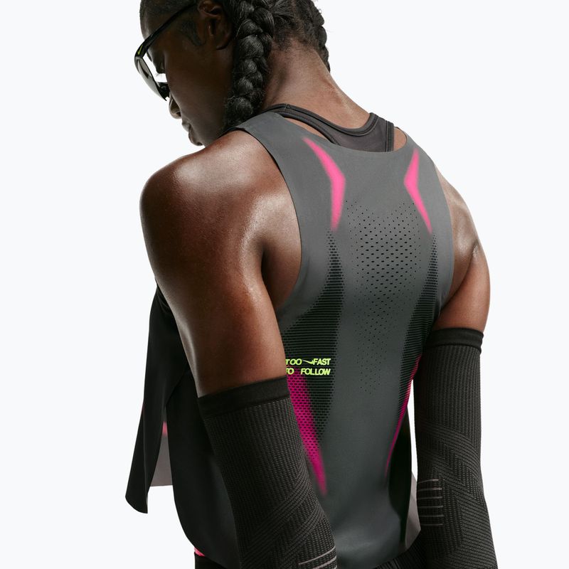 Maglia da running da donna Nike AeroSwift iron grey/volt/white 5