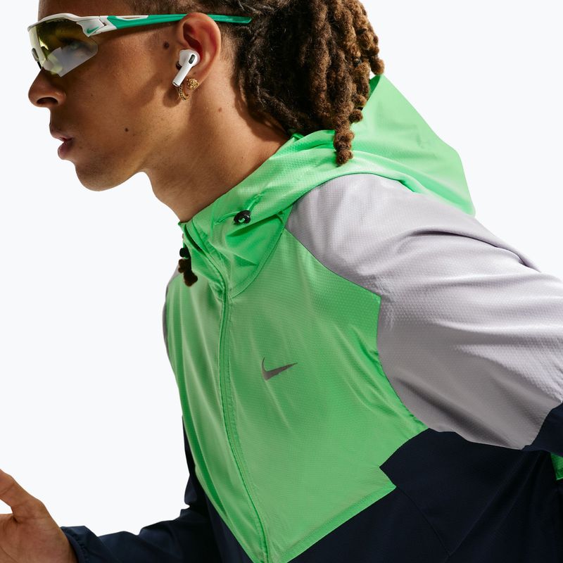 Giacca da corsa da uomo Nike Impossibly Light Windrunner midnight navy/illusion green/wolf grey 6
