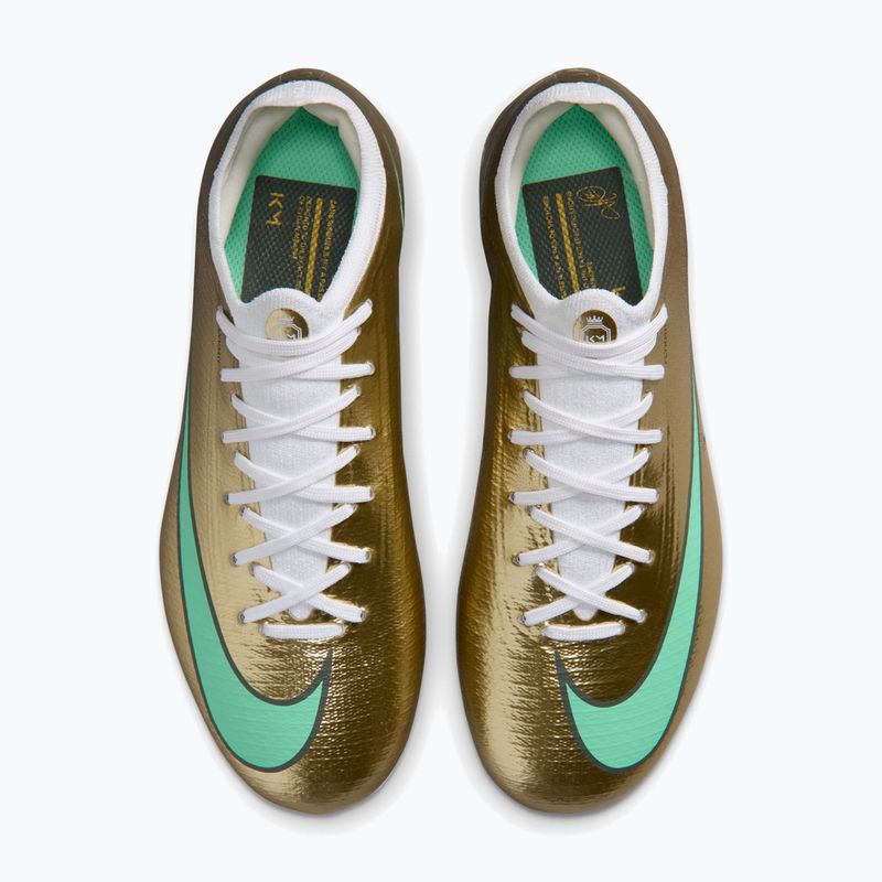 Scarpe da calcio bambino Nike Jr. Vapor 17 Pro "Kylian Mbappé" Metallic Gold/Green Glow 3