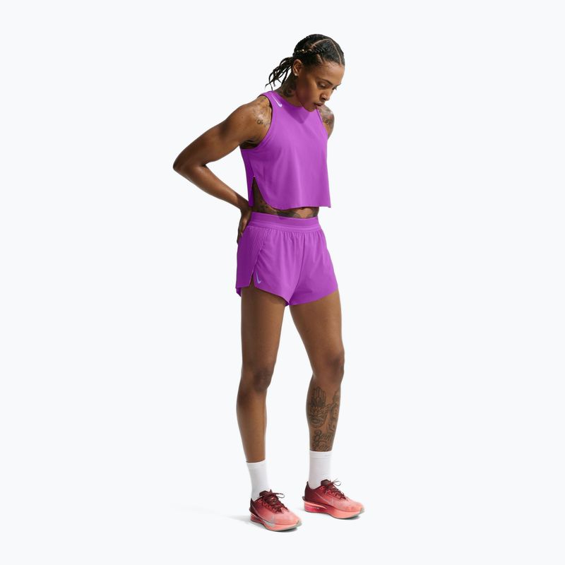 Maglia da running da donna Nike AeroSwift Dri-Fit ADV vivid purple/purple pulse 2