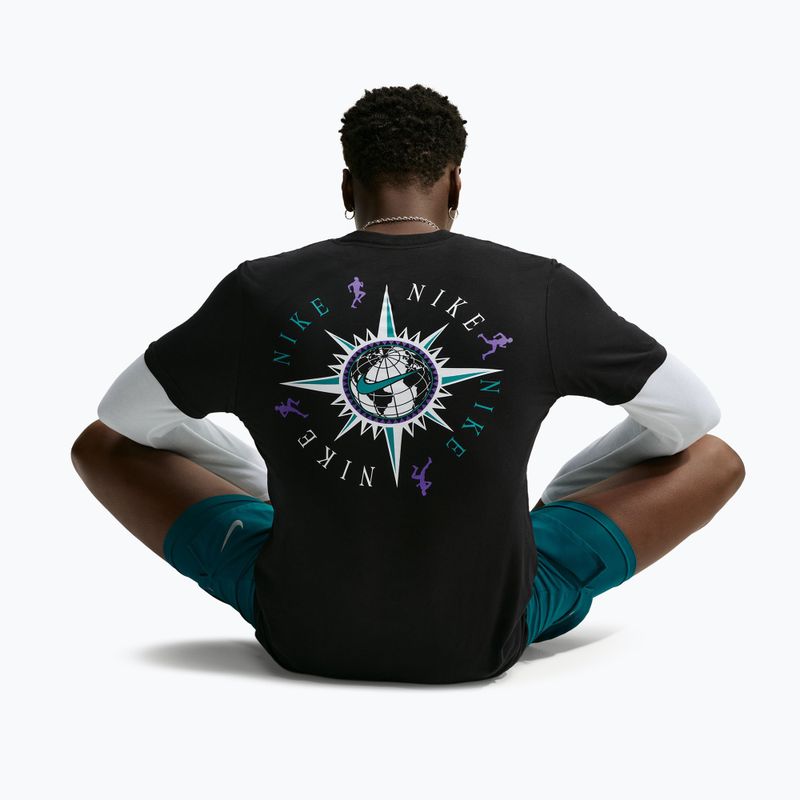 Maglia da corsa da uomo Nike Dri-Fit Graphic black/action grape 5