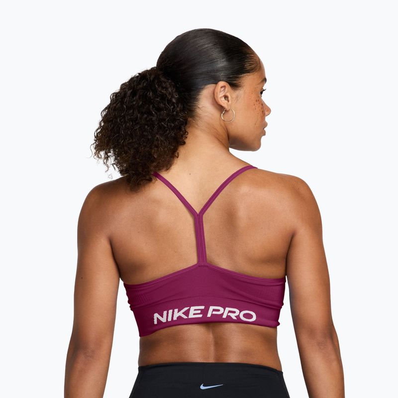Reggiseno sportivo Nike Pro Seamless Light Support true berry/white 2