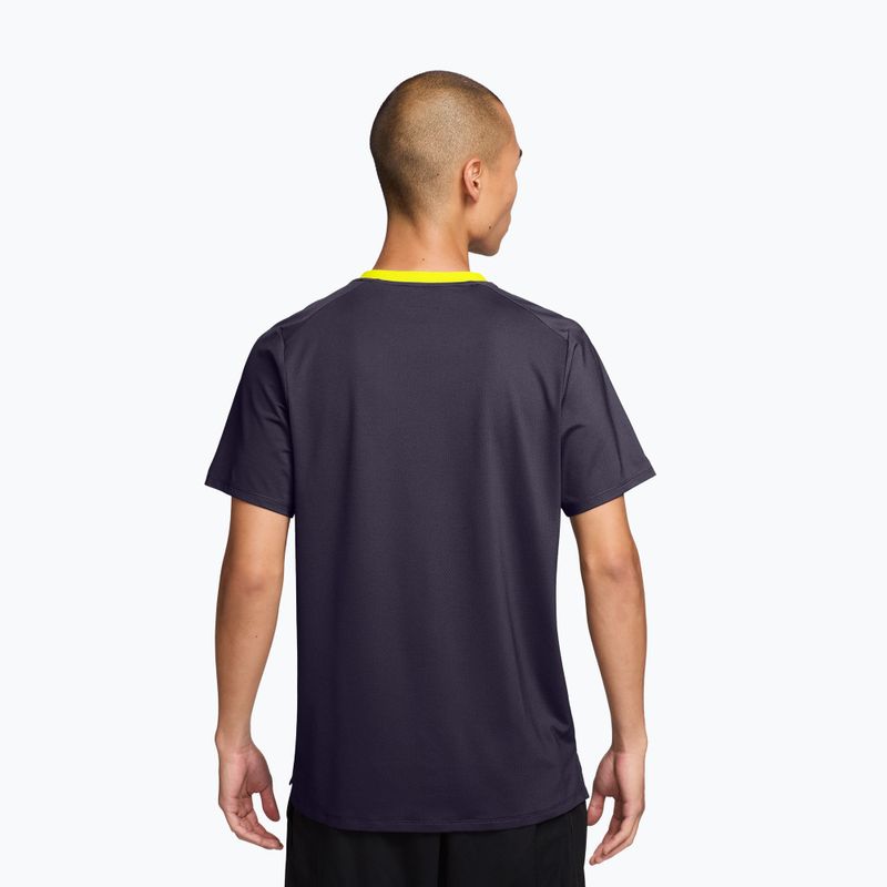 Maglietta da tennis da uomo Nike Court Advantage purple dynasty/lemon venom/lemon venom 2