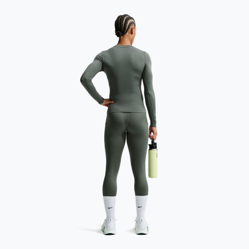 Longsleeve da allenamento da donna Nike One Fitted camo green/white 3