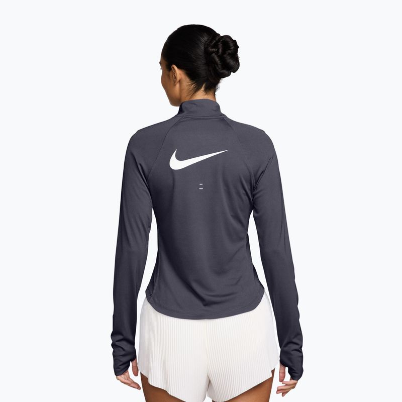 Longsleeve da running donna Nike Tempo Swoosh Run Dri-Fit 1/4-Zip LS gridiron/white 2